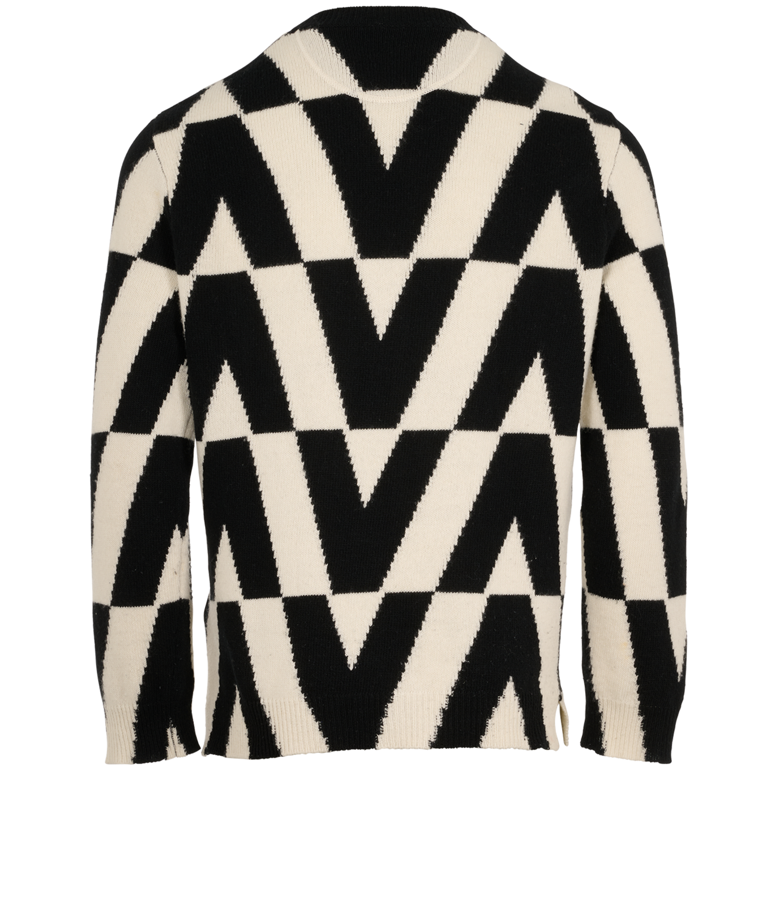 Valentino Crewneck Sweater, &pound;250, Clothing, Black/White, Cashmere, Back view