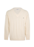 Valentino V-Neck Sweater, &pound;295, Clothing, Cream, Wool, Front view