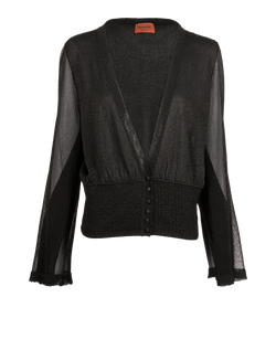 Missoni Lurex Cardigan, Viscose, Blk, UK16, 3*