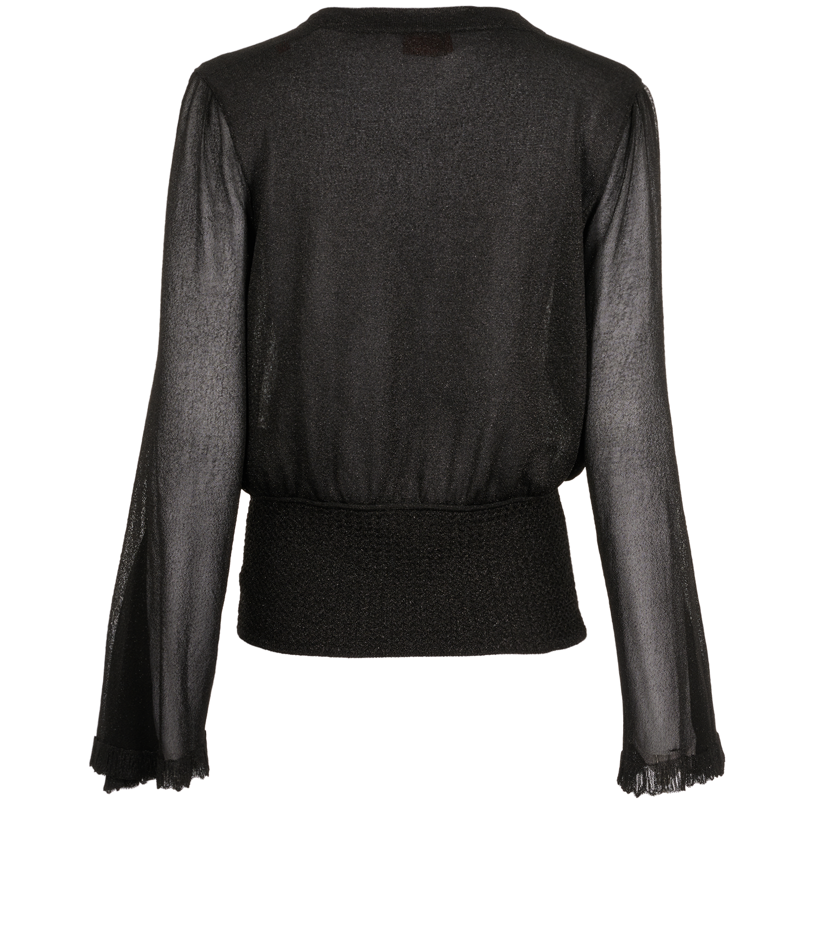 Missoni Lurex Cardigan, &pound;150, Clothing, Black, Viscose, Back view