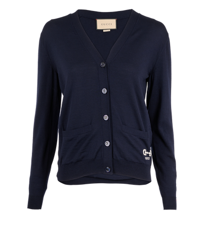 Gucci Horsebit Cardigan, &pound;290, Clothing, Navy, Wool, Front view