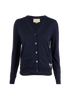 Gucci Horsebit Cardigan, &pound;290, Clothing, Navy, Wool, Front view