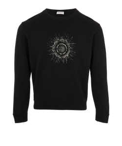 Saint Laurent Sun Print Sweatshirt, Mens,Cotton, Black, Sz M, 2*