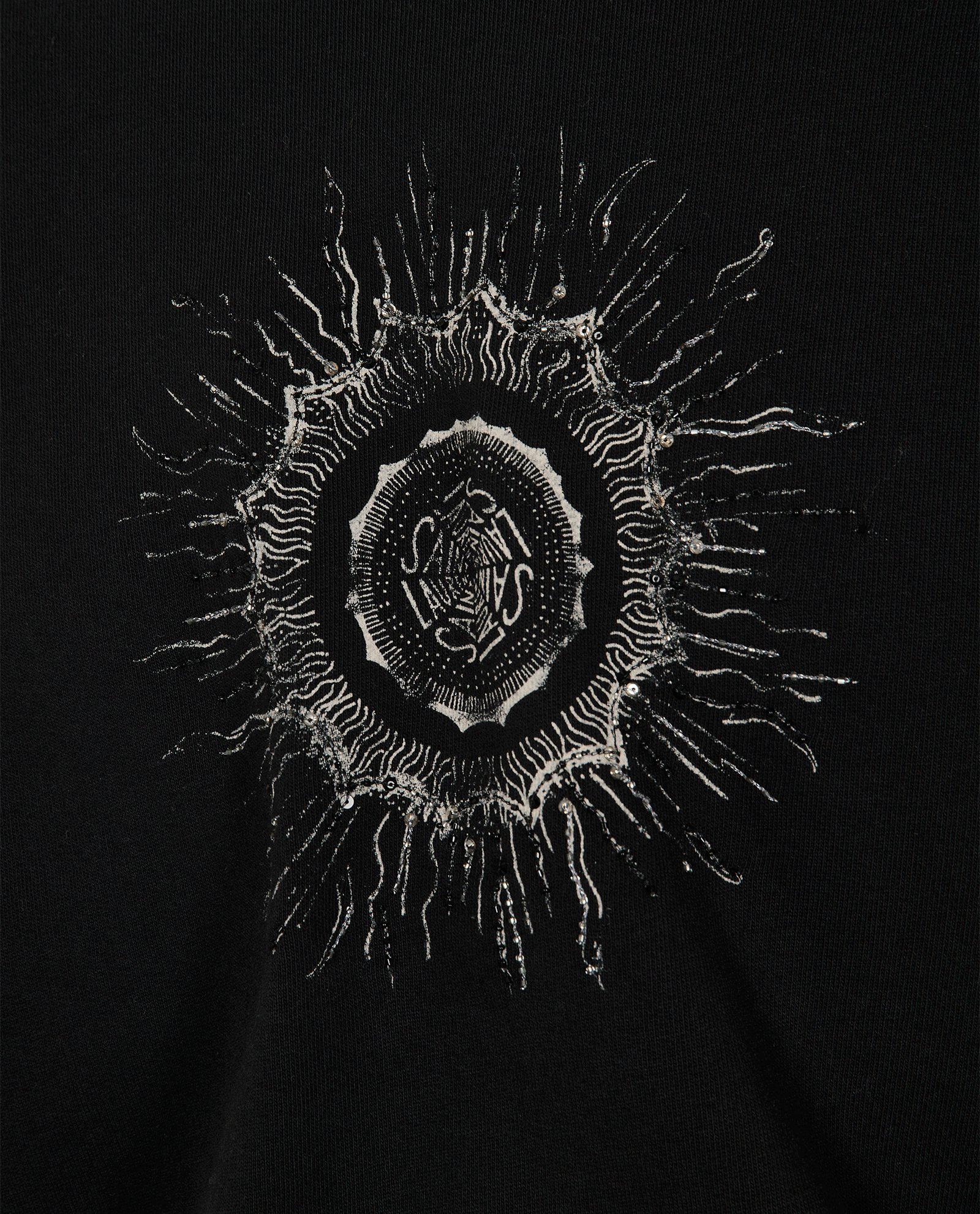 Saint Laurent Sun Print Sweatshirt, &pound;250, Clothing, Black, Cotton, Other view