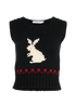Christian Dior Dioramour Rabbit Vest, &pound;350, Clothing, Black, Cashmere/Wool, Front view