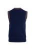 Miu Miu Logo Vest, &pound;450, Clothing, Navy, Cashmere/Wool, Back view
