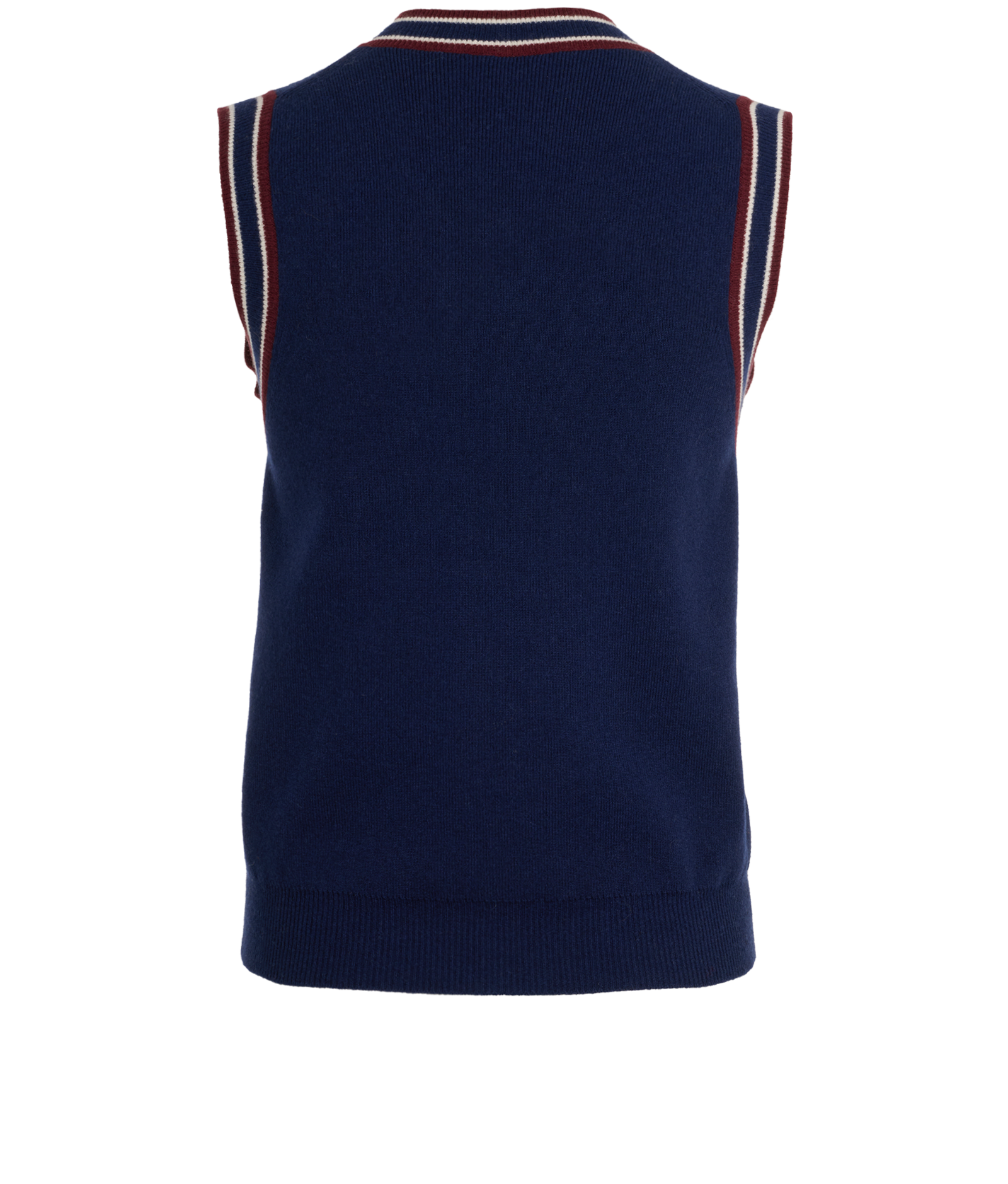 Miu Miu Logo Vest, &pound;450, Clothing, Navy, Cashmere/Wool, Back view