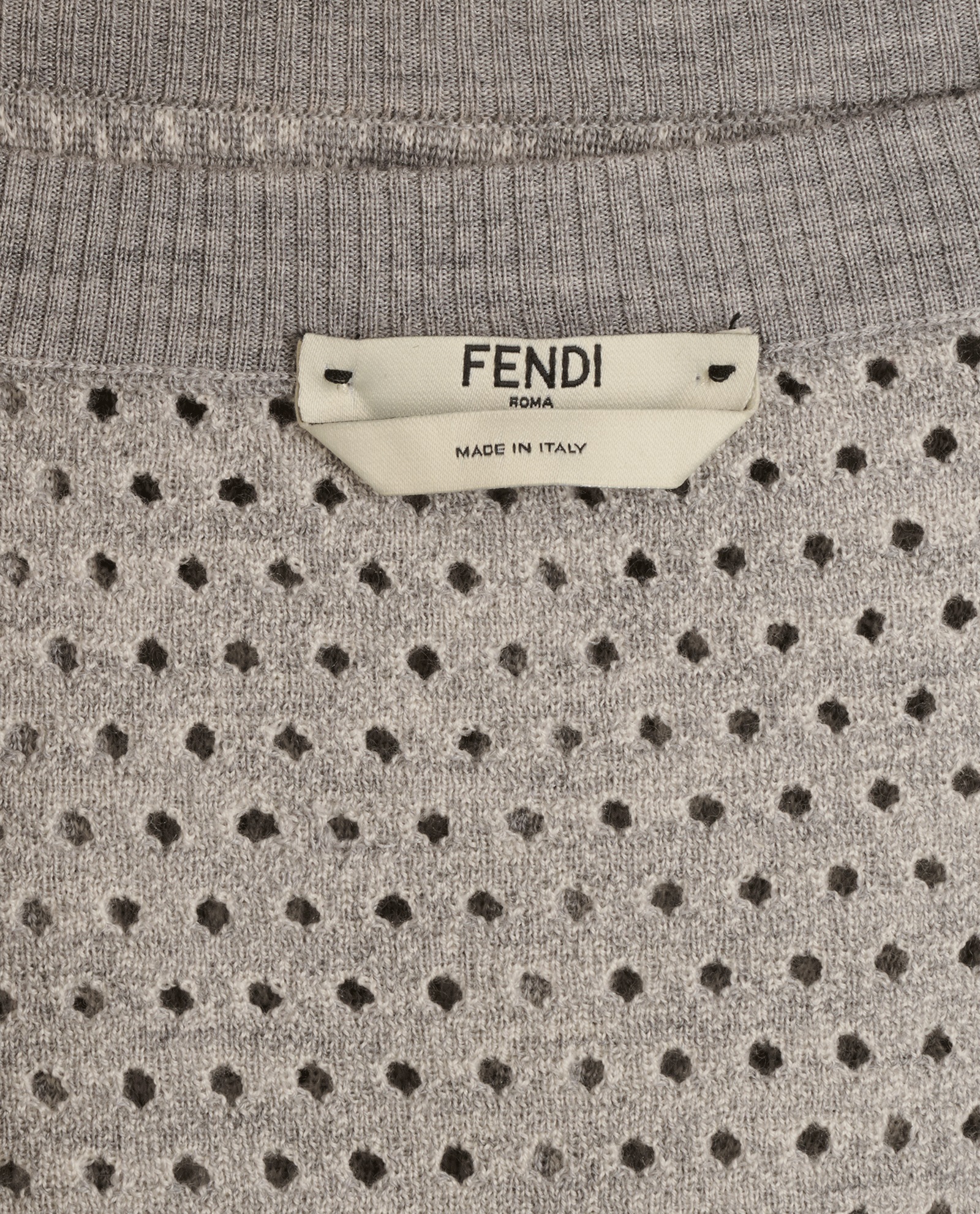 Fendi Perforated Gradient Jumper, &pound;150, Clothing, Grey, Silk/Wool, Other view