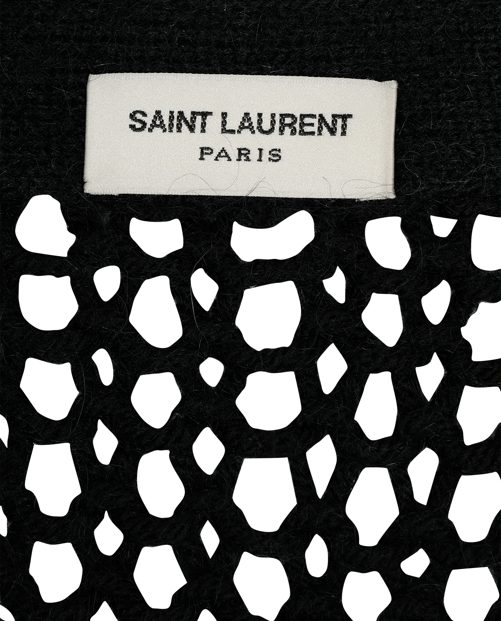 Sainr Laurent Loose Knit Oversized Cardigan, &pound;240, Clothing, Black, Mohair/Wool, Other view