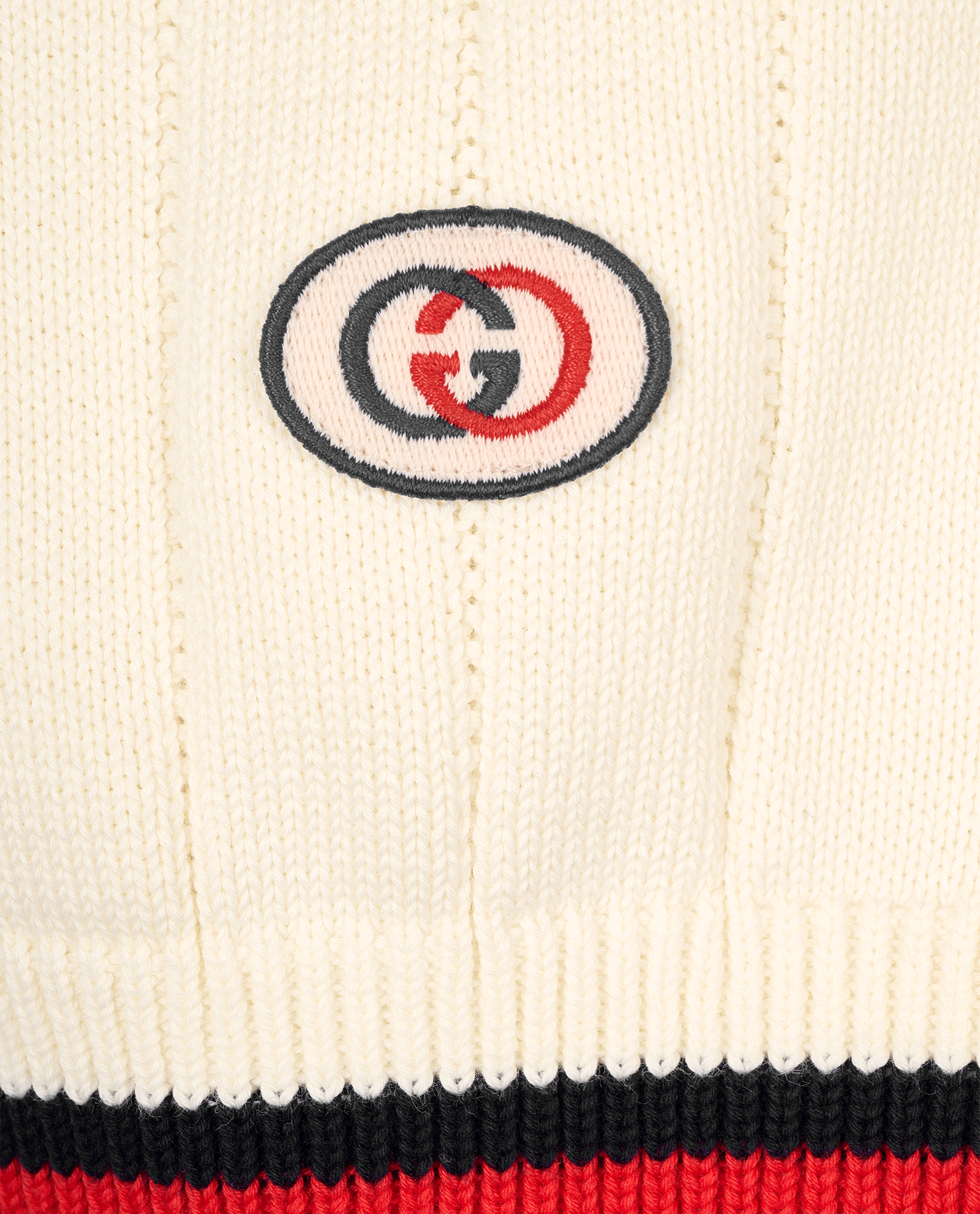 Gucci V Neck Jumper, &pound;375, Clothing, Cream, Cotton, Other view