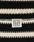 Toteme Stripe Oversize Roll Neck Jumper, &pound;140, Clothing, Black/Cream, Wool, Other view