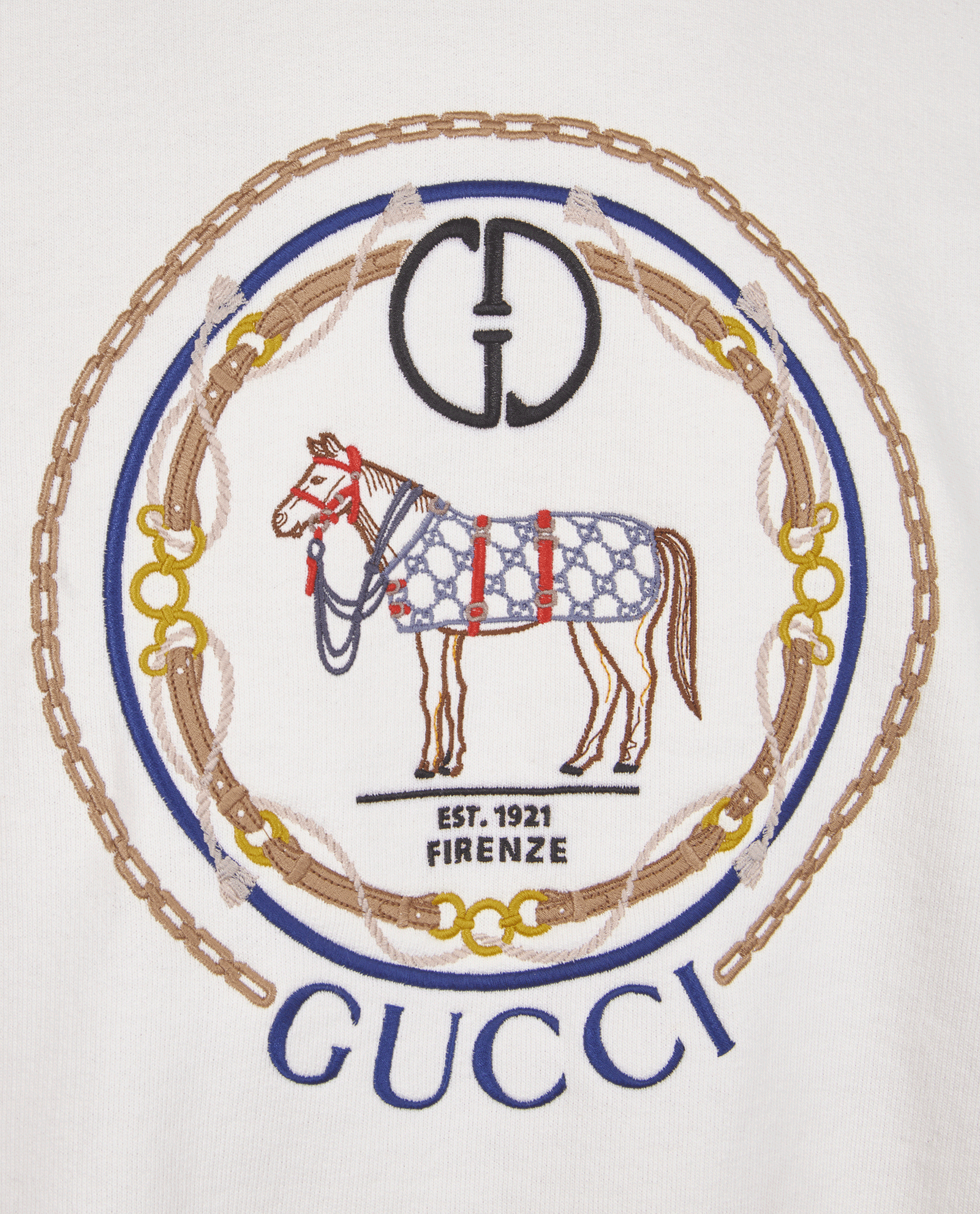 Gucci Horse Print Sweatshirt, &pound;295, Clothing, Cream, Cotton, Other view