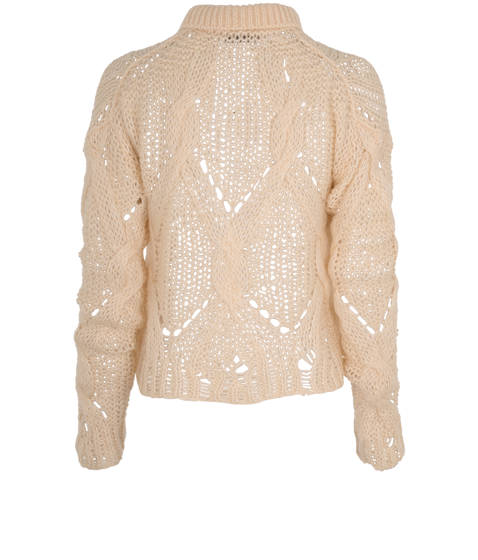 Acne Studios Cable-Knit Polo Jumper, &pound;120, Clothing, Cream, Wool, Back view