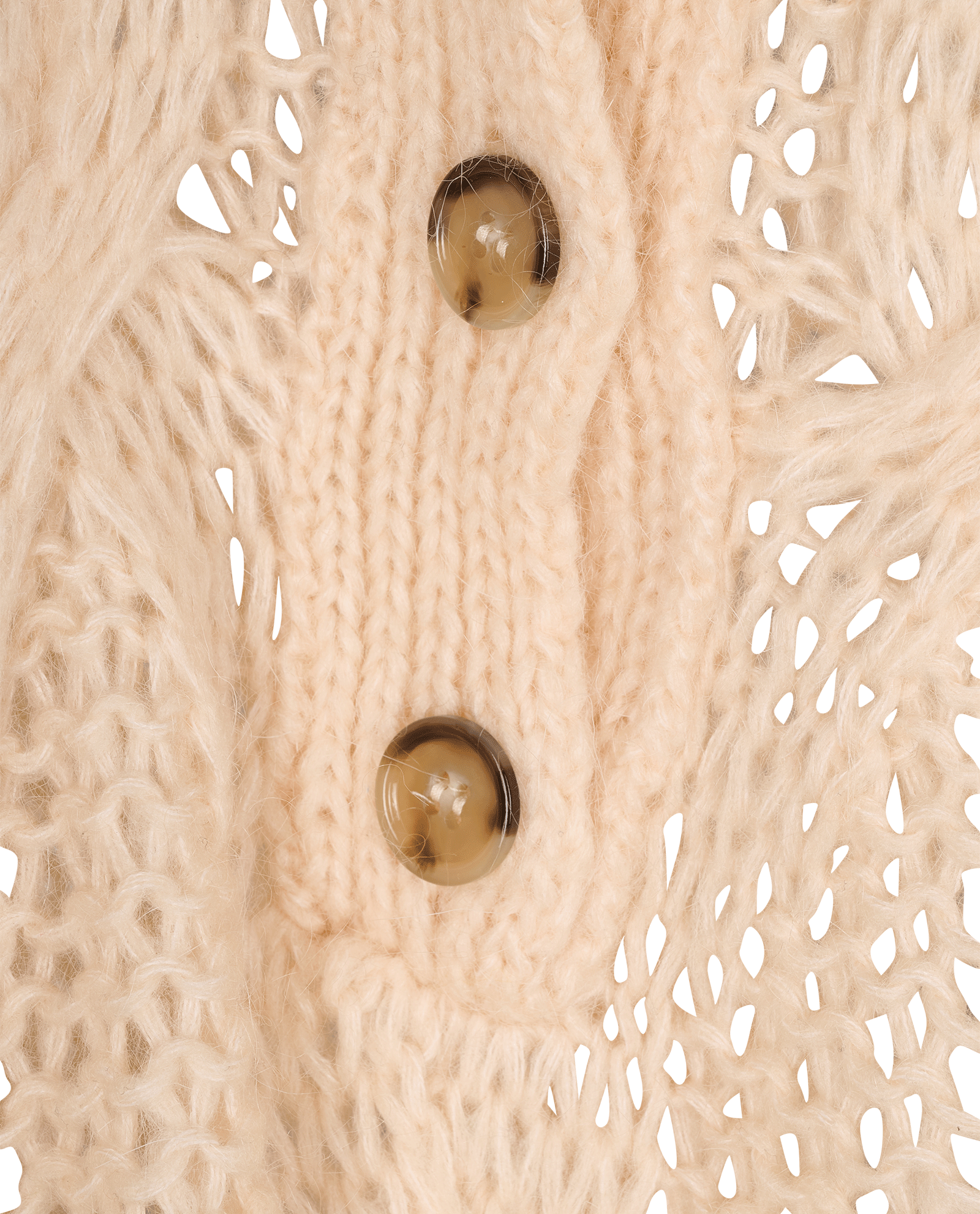 Acne Studios Cable-Knit Polo Jumper, &pound;120, Clothing, Cream, Wool, Other view