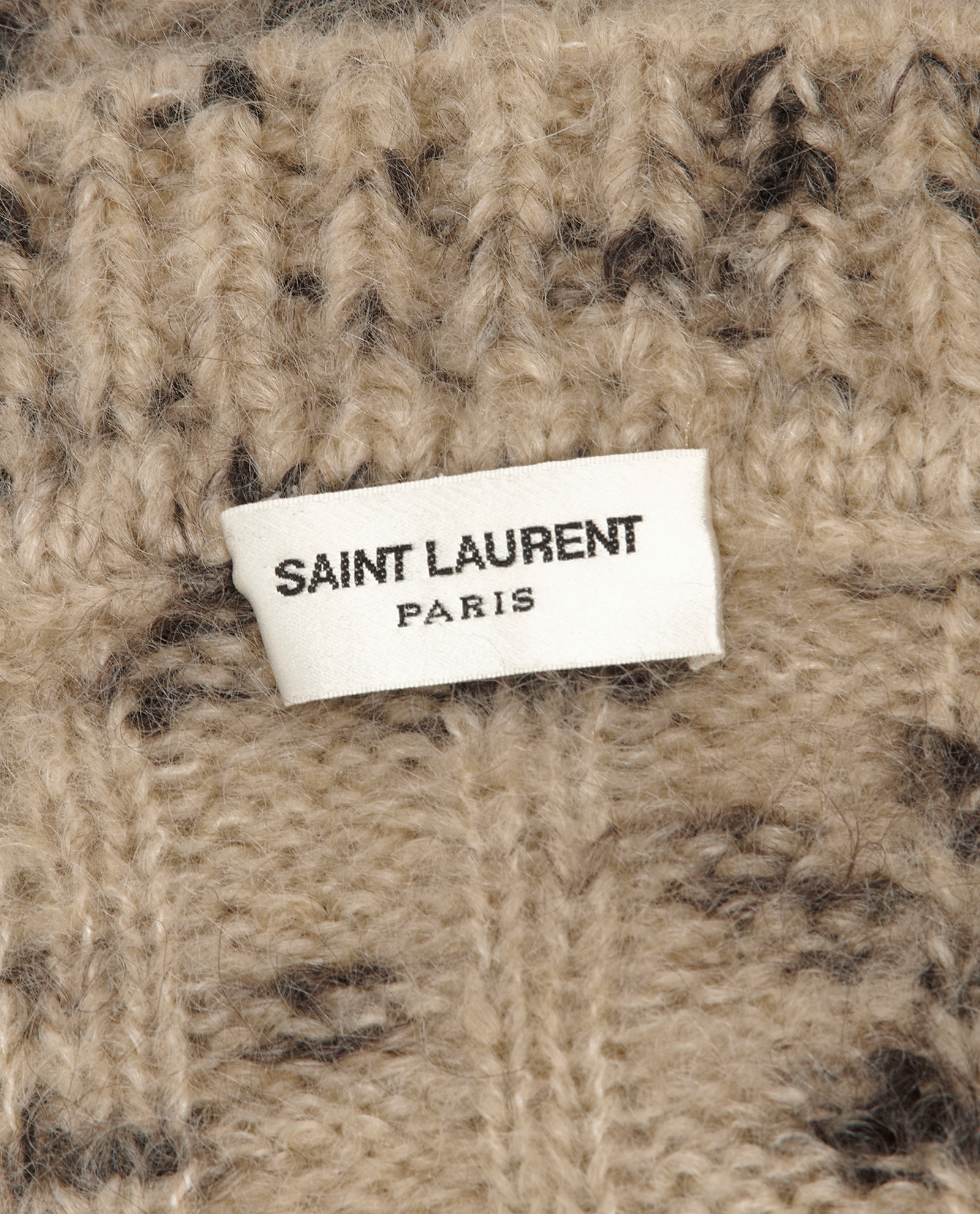 Saint Laurent Cable-Knit Cardigan, &pound;320, Clothing, Beige, Mohair/Wool, Other view