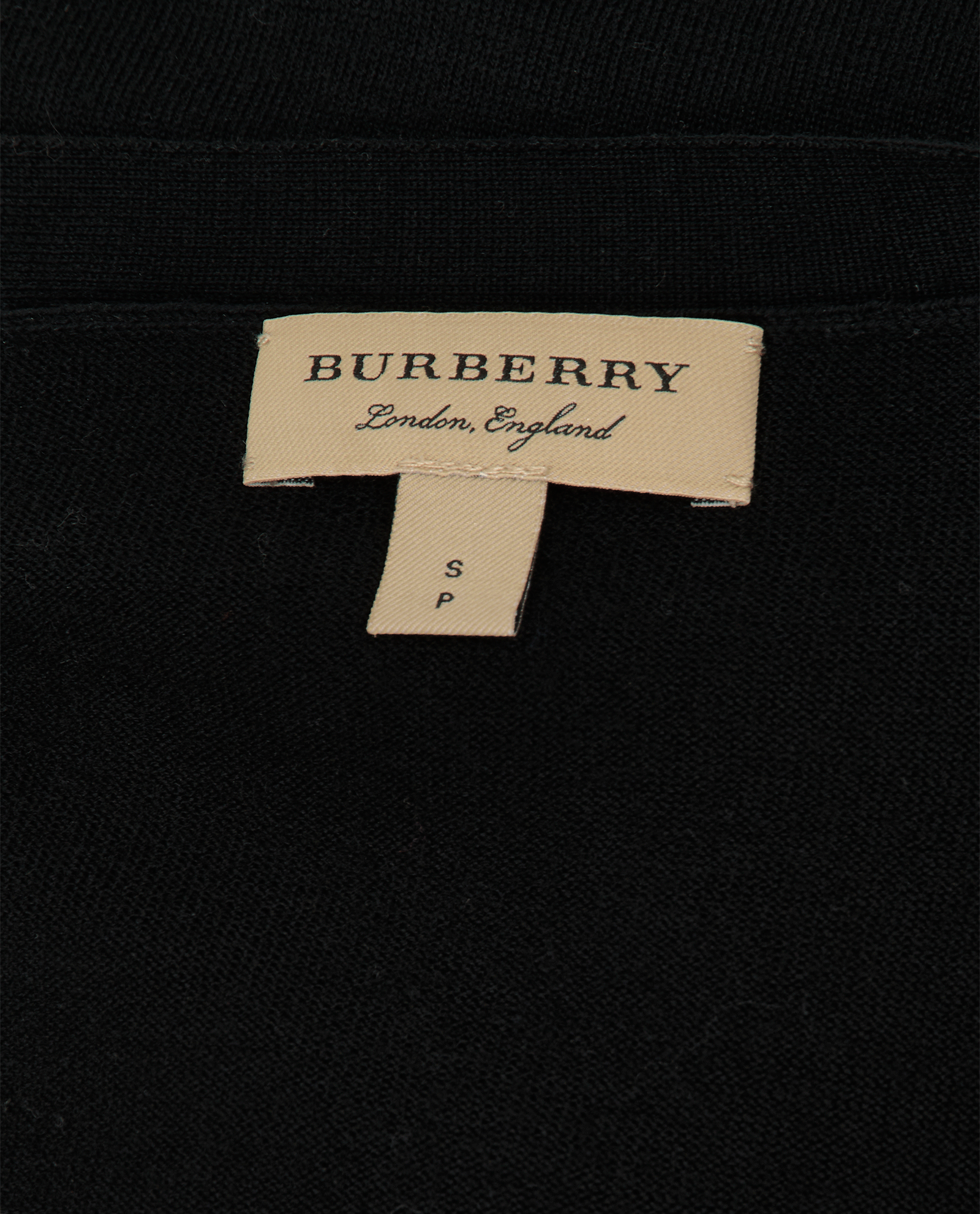 Burberry Elbow-Patched Cardigan, &pound;220, Clothing, Black, Wool, Other view