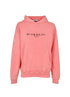 Givenchy Logo Distressed Hoodie, &pound;195, Clothing, Pink, Cotton, Front view