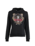 Kenzo Tiger Embroidered Hoodie, &pound;80, Clothing, Black, Cotton, Front view