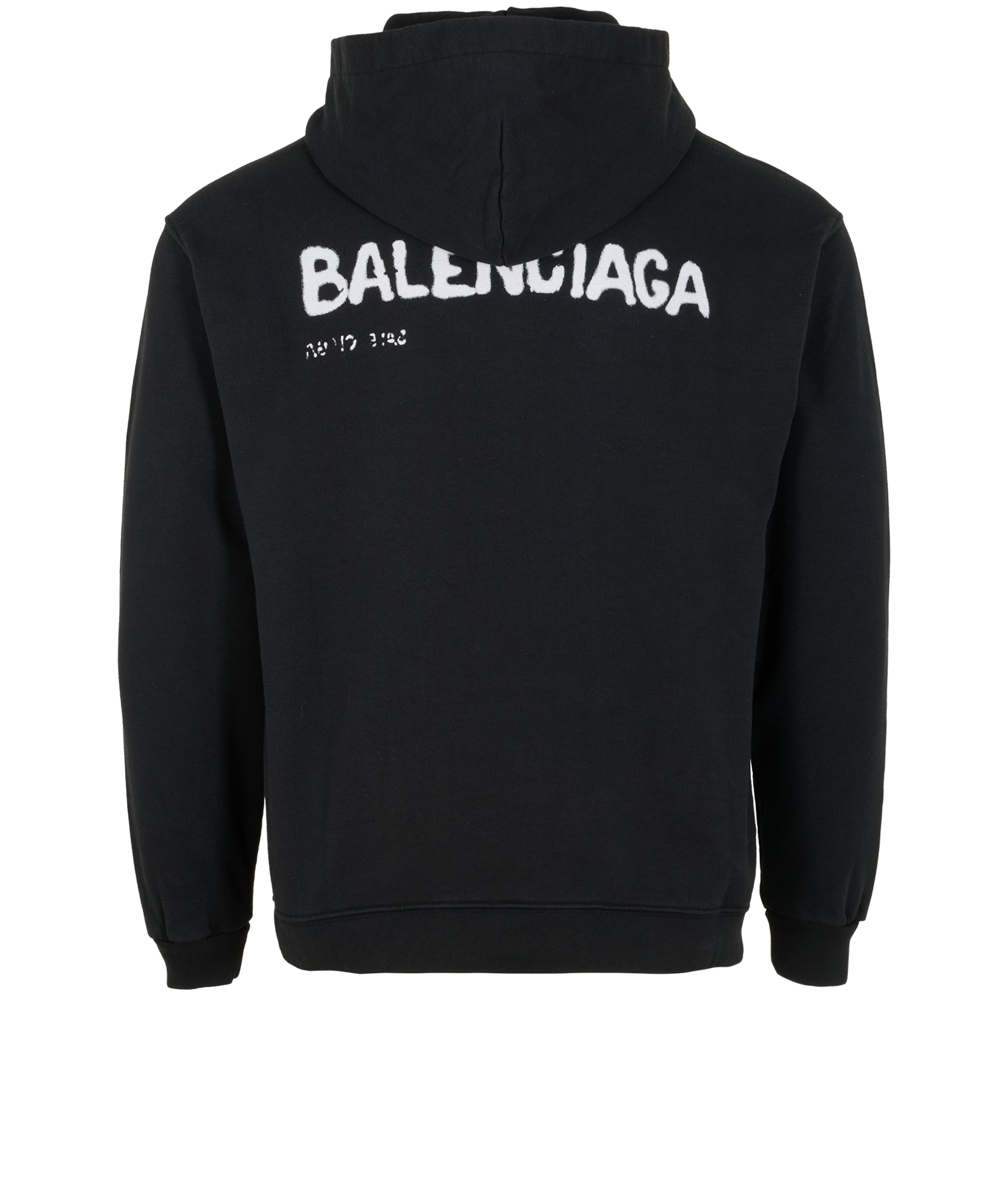 Balenciaga Logo Sweatshirt, &pound;295, Clothing, Black, Cotton, Back view
