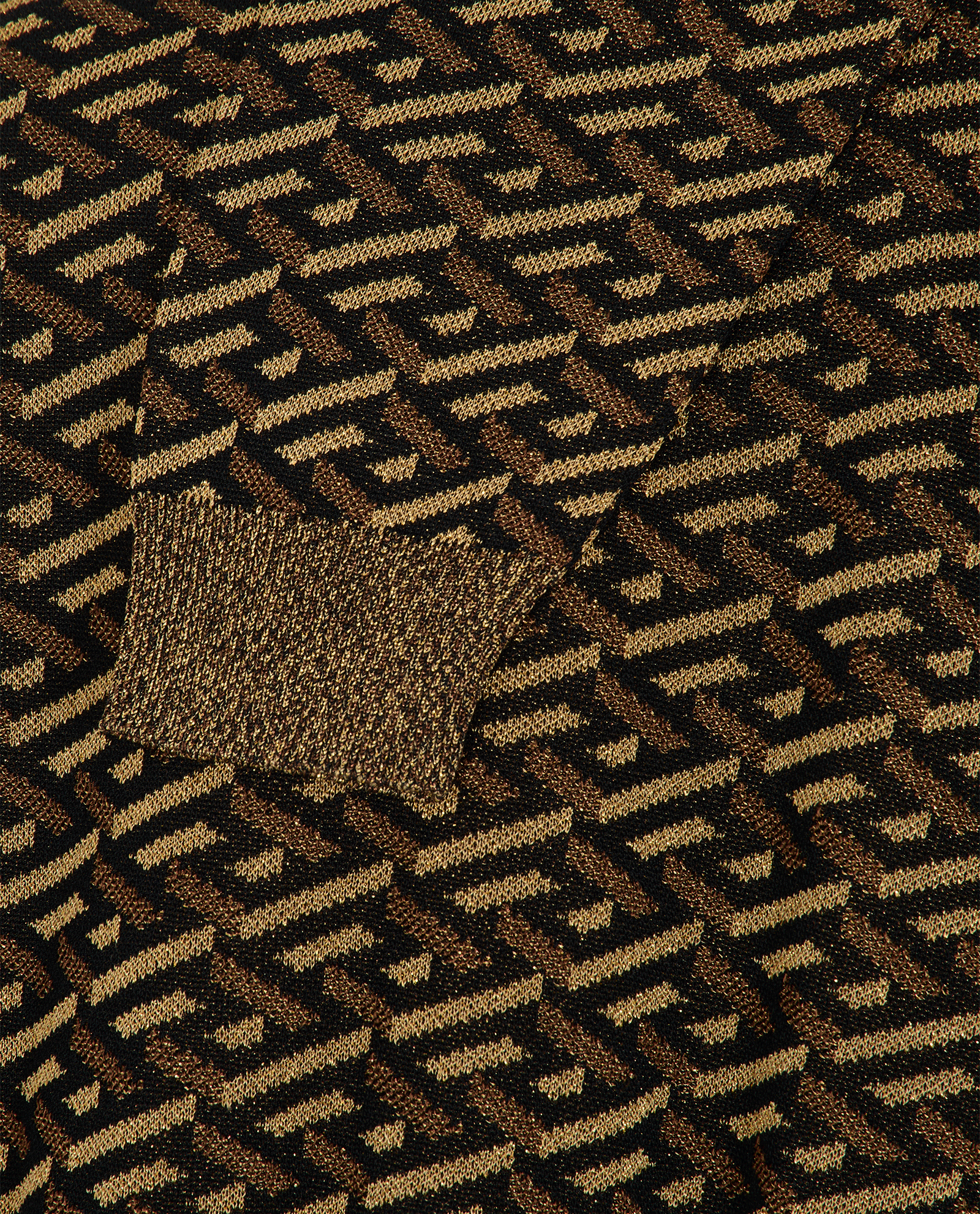 Versace Monogram Lurex Jumper, &pound;210, Clothing, Black/Gold, Viscose, Other view