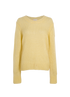 Moncler Logo Patch Knitted Jumper, &pound;240, Clothing, Yellow, Mohair/Polyester (Polymer), Front view