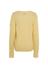 Moncler Logo Patch Knitted Jumper, &pound;240, Clothing, Yellow, Mohair/Polyester (Polymer), Back view