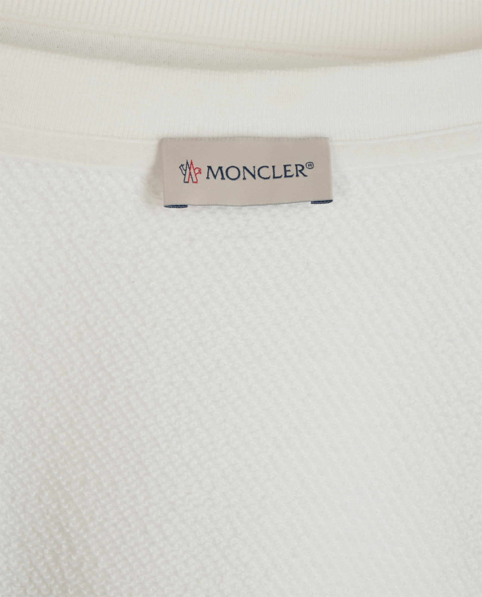 Moncler Palm Tree Embroidered Jumper, &pound;220, Clothing, White, Cotton, Other view