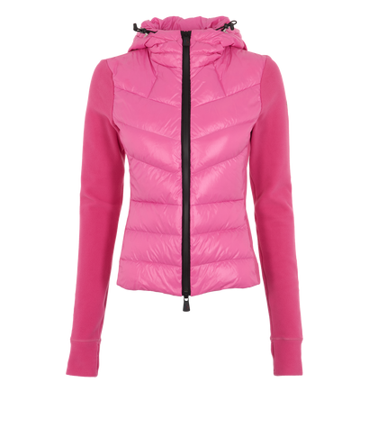 Moncler Maglia Cardigan, &pound;350, Clothing, Pink, Down Feathers/Fleece/Polyester (Polymer), Front view