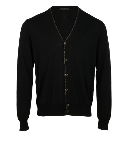 Prada Cardigan, &pound;190, Clothing, Black/Green, Wool, Front view