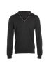 Gucci V Neck Jumper, &pound;260, Clothing, Grey, Wool, Front view