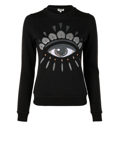Kenzo Eye Sweatshirt, &pound;50, Clothing, Black, Cotton, Front view