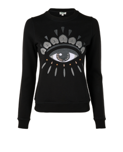 Kenzo Eye Sweatshirt, Cotton, Black, Sz XS, 3*