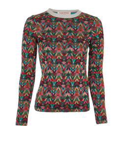 Valentino Optical Archive Jumper, Viscose, Multi, Sz S, 1*