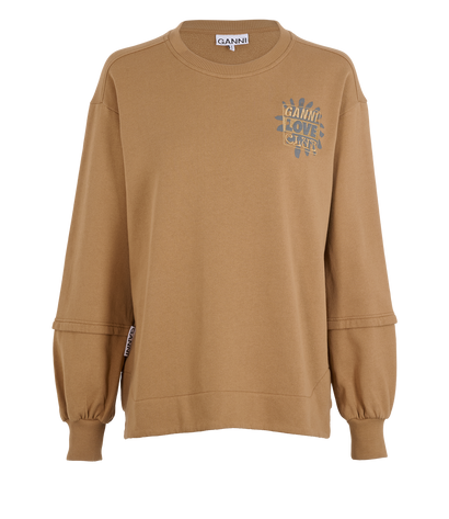 Ganni Isoli Jumper, &pound;80, Clothing, Tan, Cotton, Front view