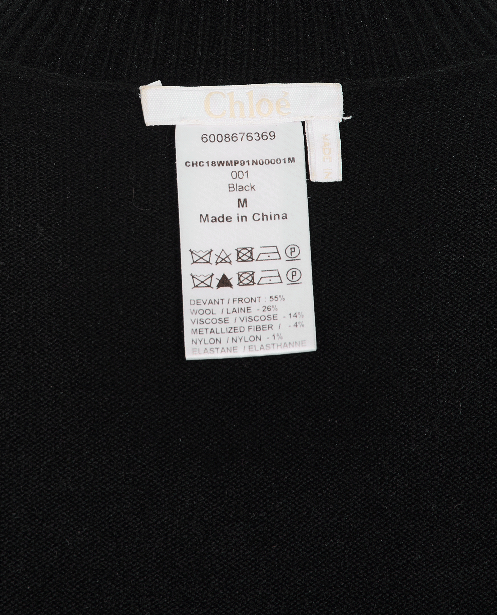 Chloe Horse Print Jumper, &pound;230, Clothing, Black, Wool, Other view