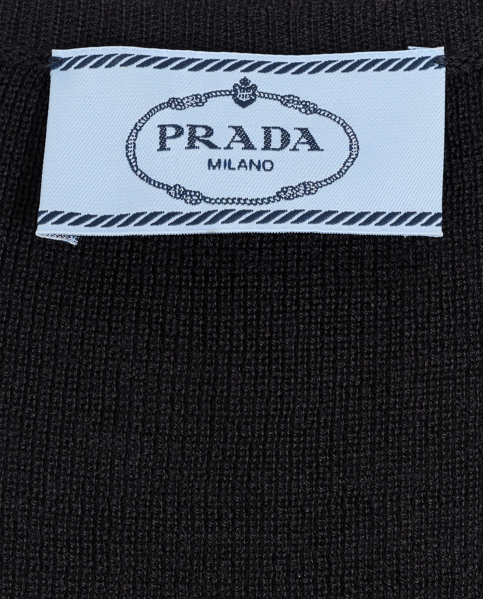 Prada Crystal V-Neck Sweater, &pound;295, Clothing, Black, Cashmere/Silk, Other view