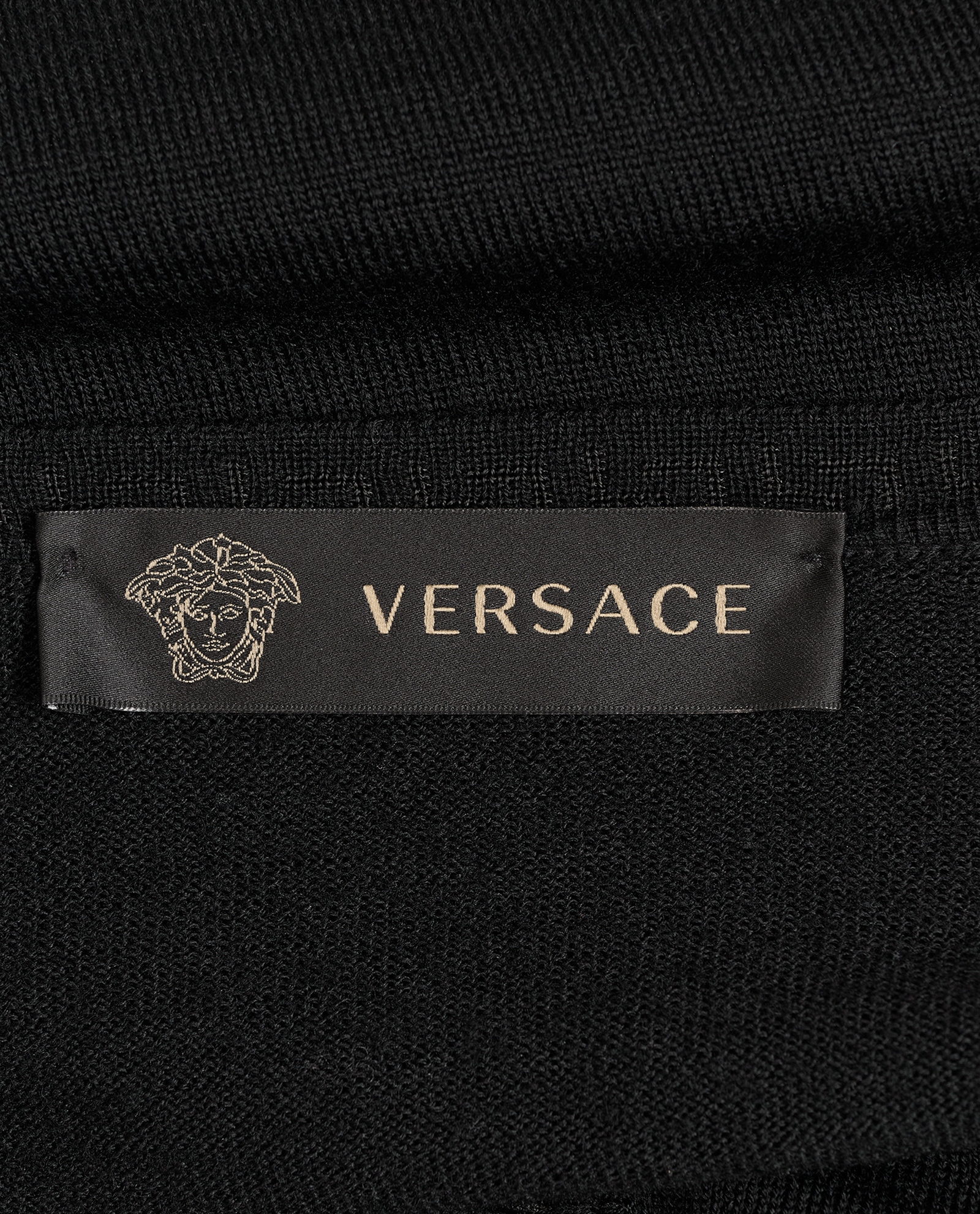 Versace Medusa Buttons Cardigan, &pound;250, Clothing, Black, Wool, Other view