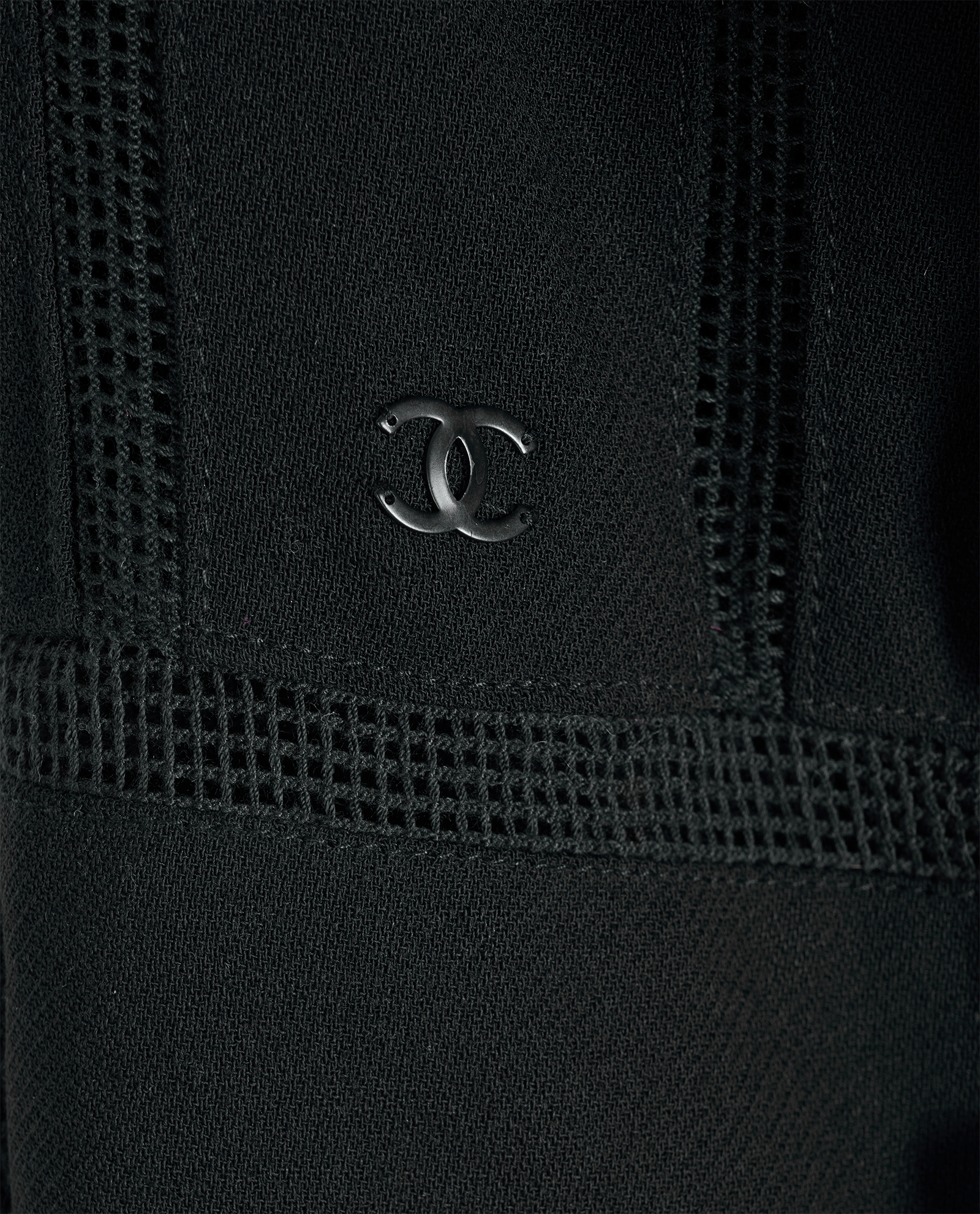 Chanel 99P Stripes Cardigan, &pound;395, Clothing, Black, Wool, Other view