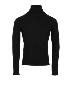 Dolce & Gabbana Ribbed Turtleneck, Mens,Cashmere, Black, Sz S, 2*