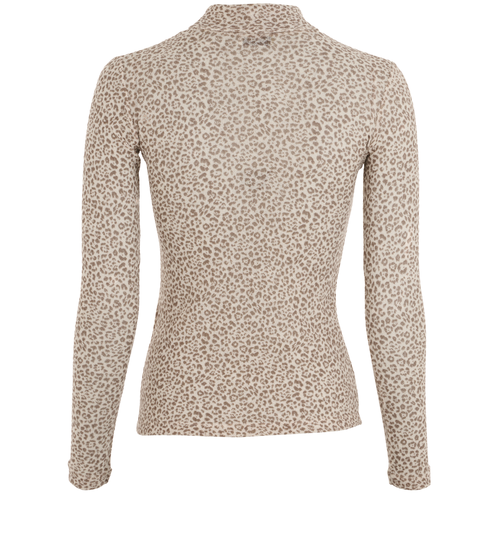 Saint Laurent Leopard Turtleneck Jumper, &pound;225, Clothing, White, Wool, Back view