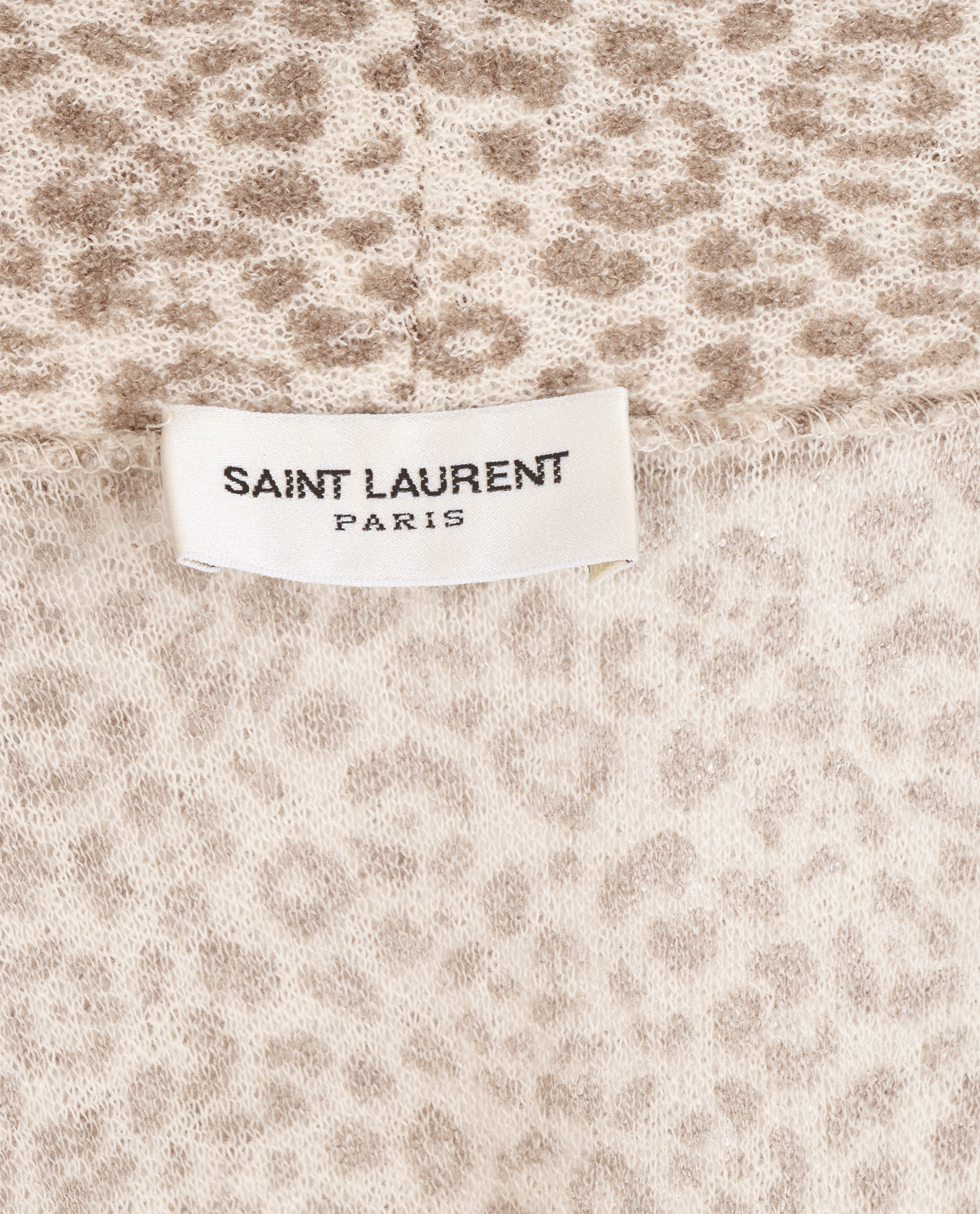 Saint Laurent Leopard Turtleneck Jumper, &pound;225, Clothing, White, Wool, Other view