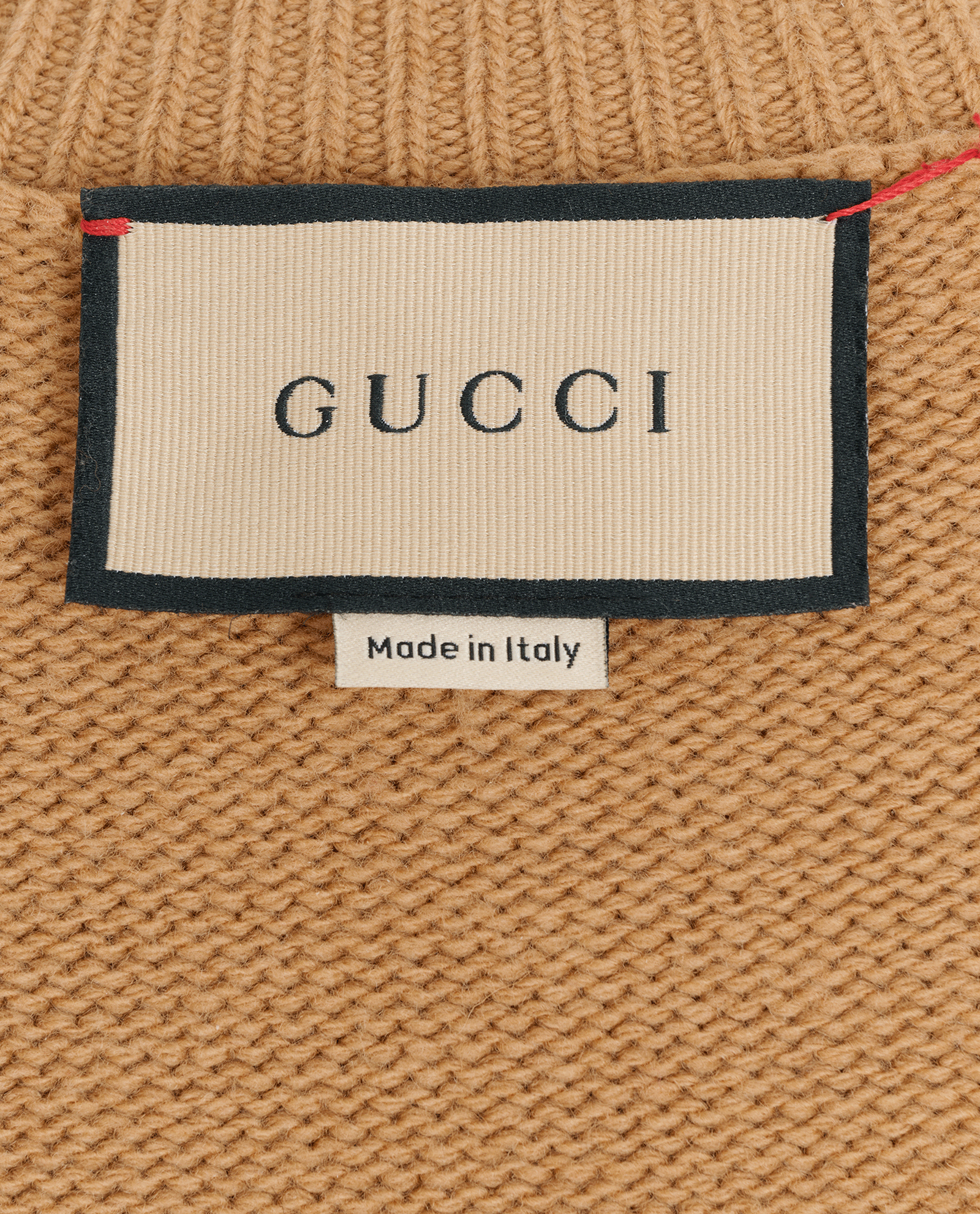 Gucci Intarsia-Knit Logo Jumper, &pound;290, Clothing, Tan, Wool, Other view