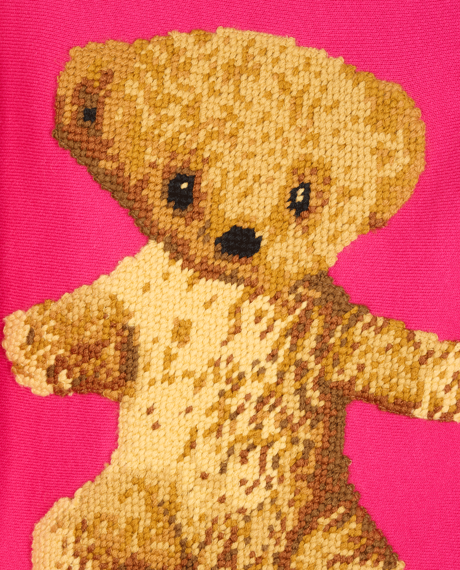 Gucci Bear Embroidered Jumper, &pound;260, Clothing, Pink, Cotton, Other view