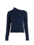 Christian Dior High Neck Jumper, &pound;220, Clothing, Blue, Cashmere, Front view