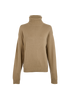 Prada Triangle Patch Turtleneck Jumper, &pound;410, Clothing, Beige, Cashmere, Front view