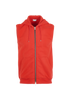 Saint Laurent Zip Up Hoodie Vest, &pound;220, Clothing, Red, Cotton, Front view
