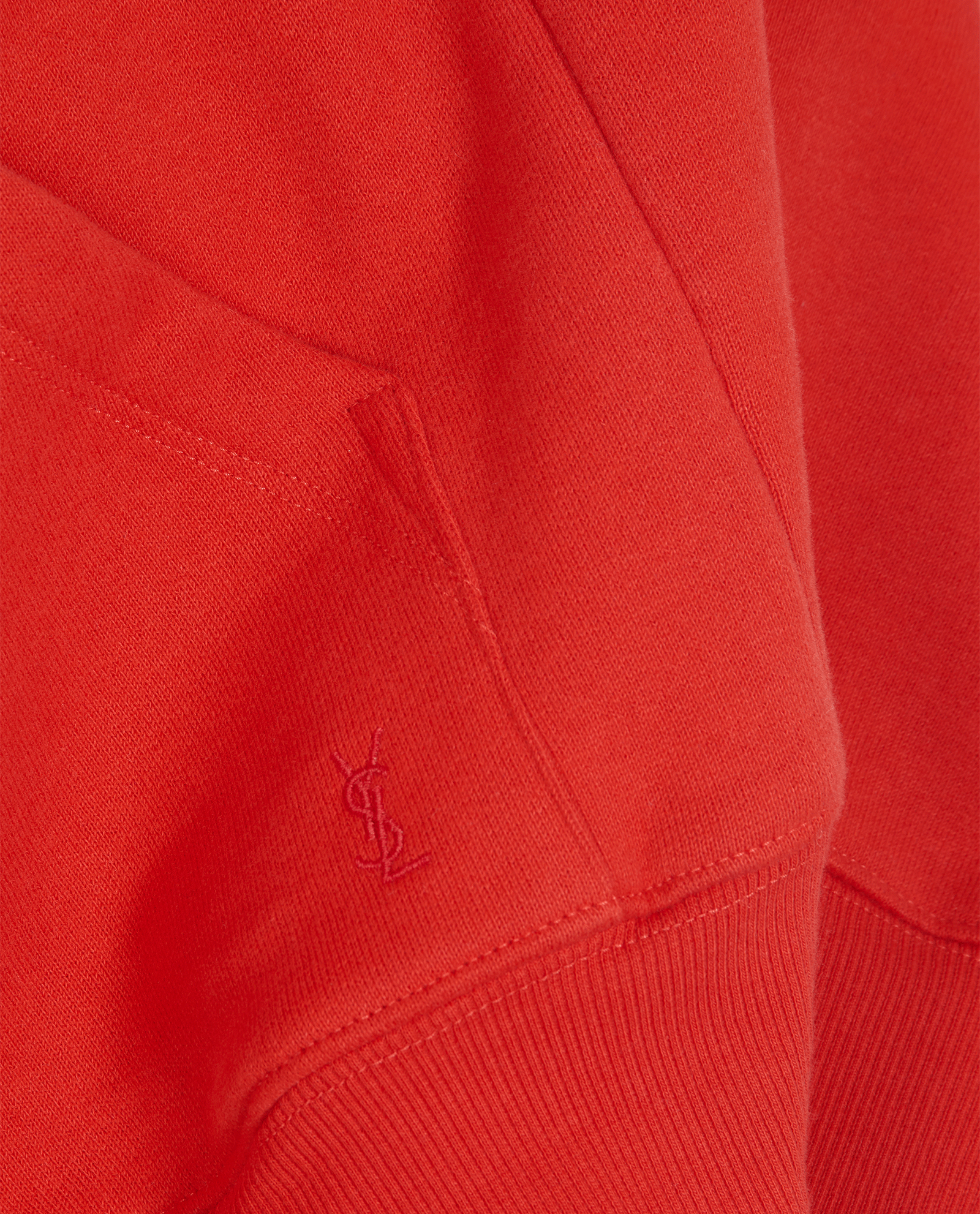 Saint Laurent Zip Up Hoodie Vest, &pound;220, Clothing, Red, Cotton, Other view