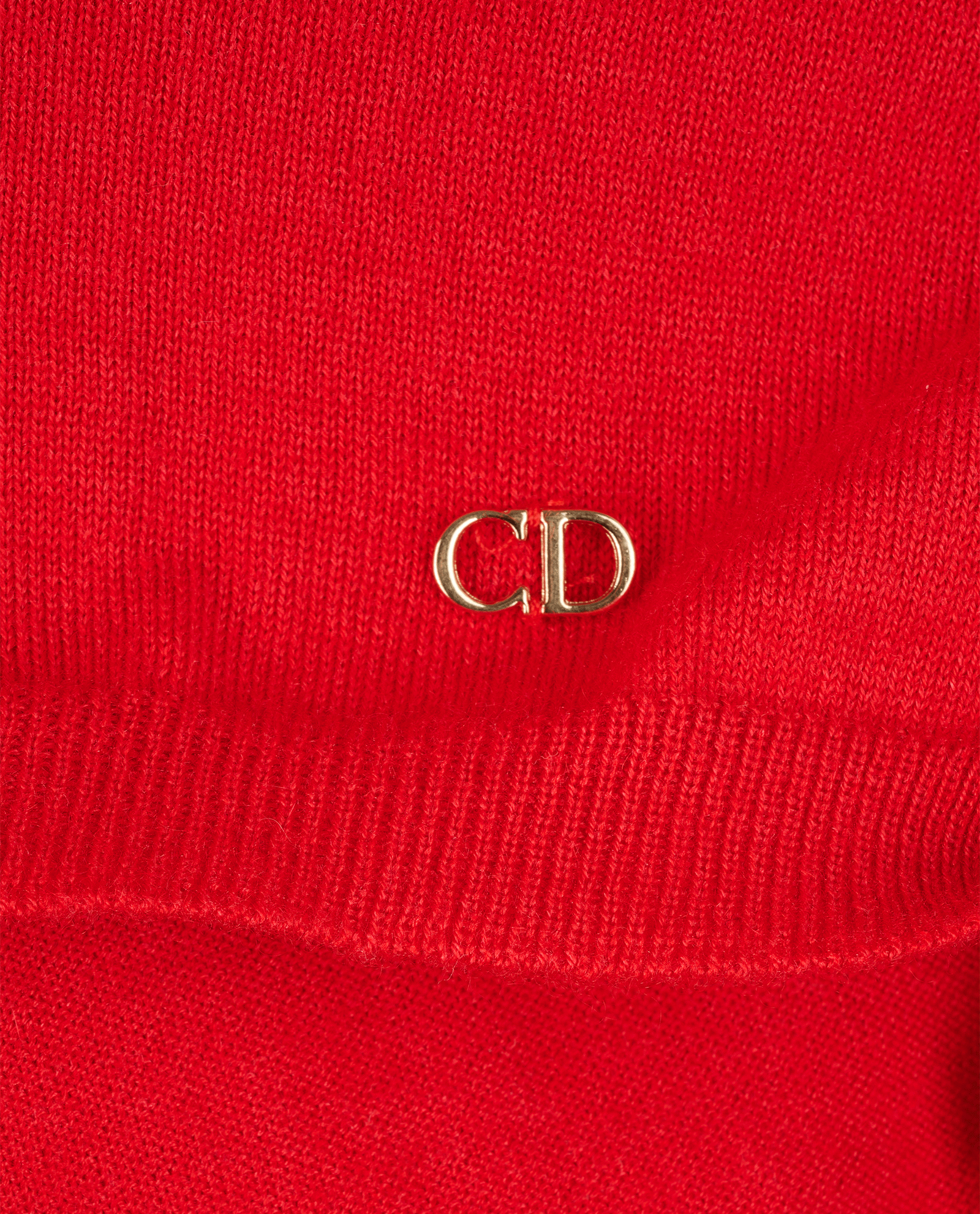 Christian Dior CD Turtleneck Jumper, &pound;250, Clothing, Red, Cashmere/Wool, Other view