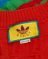 Gucci x Adidas Logo Cable Jumper, &pound;350, Clothing, Blue/Green/Red, Wool, Other view
