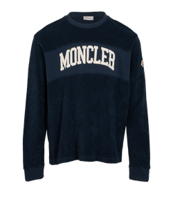 Moncler Logo Jumper, Mens, Cotton, Navy, Sz L, 2*